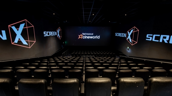 지난 10일(현지 시간) 영국 런던 그리니치 시네월드 디 오투(Cineworld The O2)에 오픈한 스크린X관 내부 / 제공=CJ CGV