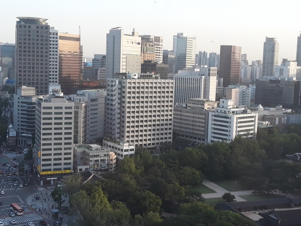 사진은 국내 주요 기업체 본사와 관공서, 유명 호텔 등이 모여있는 서울시청 부근의 모습.