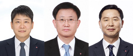 좌측부터 김동명 부사장, 노국래 부사장, 차동석 부사장. 사진제공=LG화학