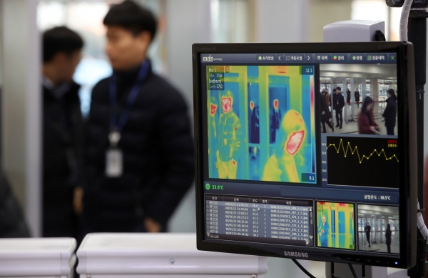 10일 국회에 설치된 열화상 카메라. 사진제공=연합뉴스