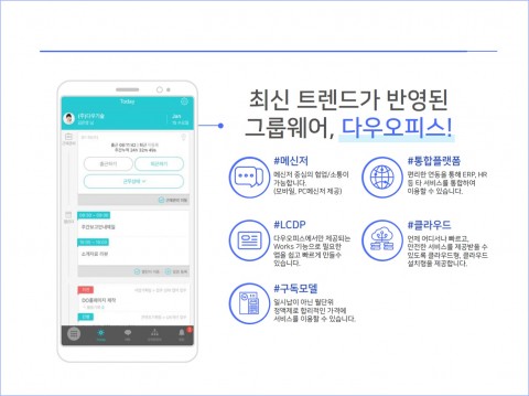 키워드로 보는 2020 그룹웨어 트렌드 TOP5. 자료제공=다우기술