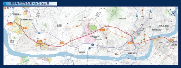 GTX-A노선 노선도.