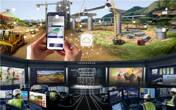 국토교통부가 제시한 ‘스마트 건설’의 조감도.