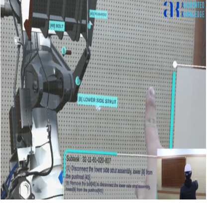 인하대 'AI 기반의 항공기 정비 교육 MR 콘텐츠 개발'. 사진제공=과학기술정보통신부