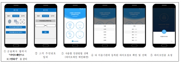 바이오체인서비스 이용절차. (제공=금융결제원)