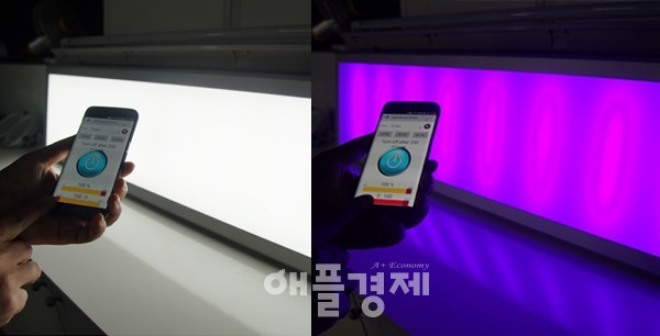 LED조명엑스포에 출품된 바이오 조명기술에 의한 건강용 제품들. 사진=애플경제DB