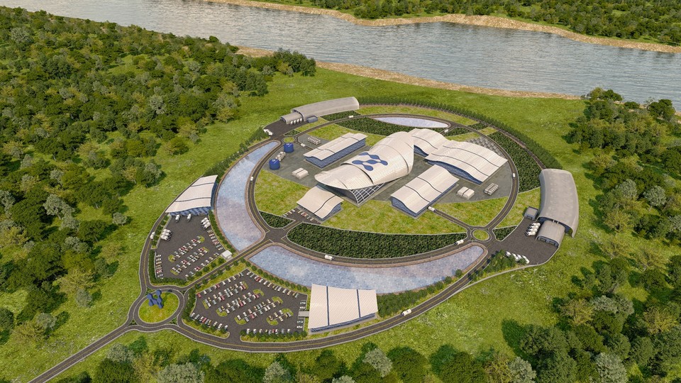 뉴스케일 소형모듈원전(SMR) 플랜트 가상 조감도 (제공=두산중공업)