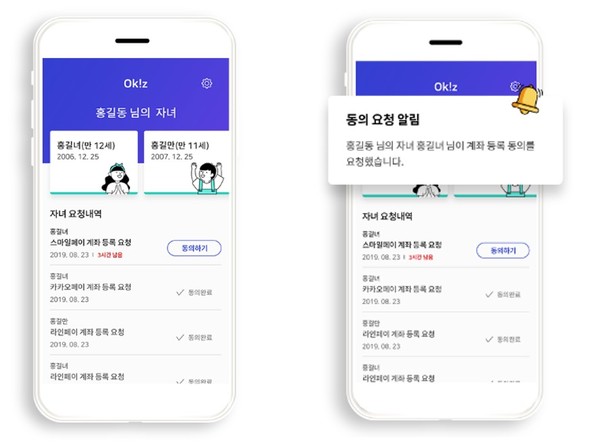 쿠콘의 오키즈를 통해 미성년자의 무분별한 온라인 서비스 이용 문제를 예방할 수 있다. (제공=쿠콘)