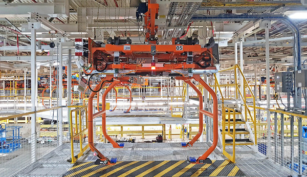 현대로템이 지난 2016년 수주한 포드 미국공장 운반 설비 (사진=현대로템)