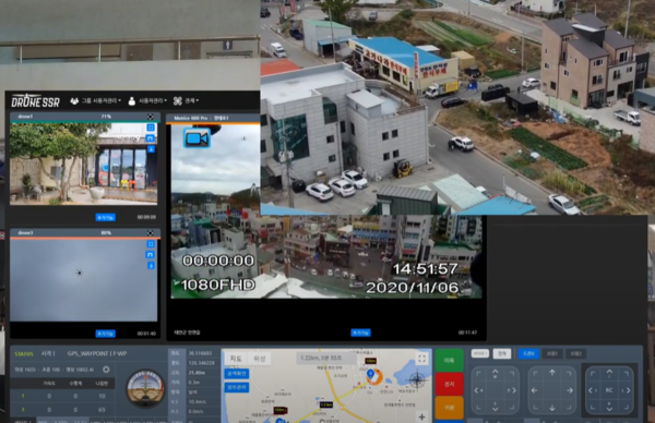 수산물 드론배송 실시간 관제 (사진=제이씨현시스템)