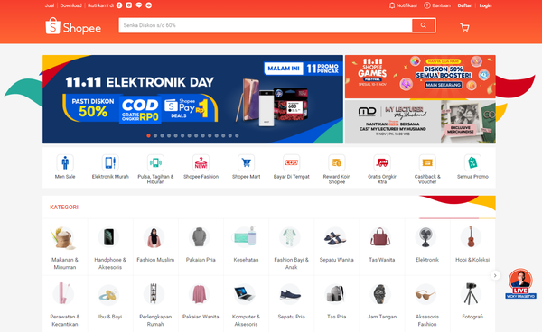 (출처=쇼피 인도네시아 홈페이지 캡쳐)