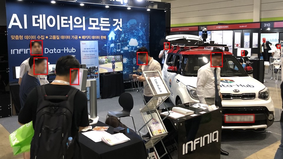 인피닉 개인정보 자동 비식별화 기술 적용 예시 (제공=인피닉)