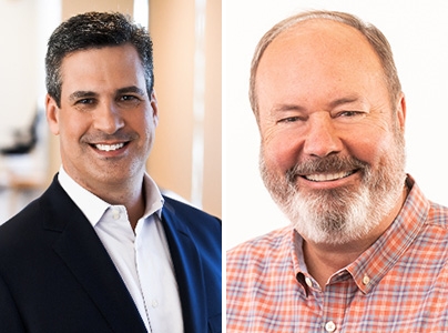 크리스 워커 인텔 부사장 겸 모바일 클라이언트 플랫폼 그룹 총괄(좌)/짐 존슨 인텔 부사장 겸 클라이언트 엔지니어링 부문 총괄 (사진=인텔)