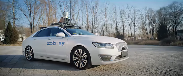 바이두의 인공지능(AI) 자율주행 자동차 플랫폼 아폴로(APOLLO)를 탑재한 자동차. (출처=바이두 공식 유튜브 채널)