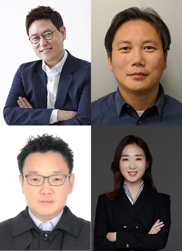 (왼쪽부터 시계방향으로)데니스 홍 교수/한보형 교수/배순민 상무 AI2XL 연구소장/이상호 상무 AI 로봇사업단장 (사진=KT)