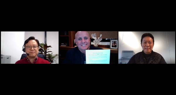 (왼쪽부터) 신한은행 김철기 디지털혁신단장, 비트고 피트 나자리안 최고매출책임자(CRO), KDAC 김준홍 대표 (사진=비트고)