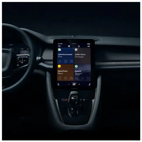 폴스타 2 인포테인먼트 시스템. (출처=폴스타 공식 홈페이지 캡쳐)