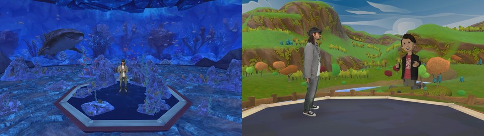 알렉스 키프만(Alex Kipman) 마이크로소프트 AI 및 혼합현실 기술 펠로우가 기조연설에서 혼합현실 플랫폼 ‘마이크로소프트 메시(Microsoft Mesh)’를 시연하고 있다. (제공=마이크로소프트)