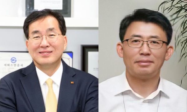 KT IS 윤경근 대표이사(좌)/KT CS 박경원 대표이사(제공=KT)