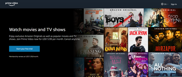 (출처=아마존 프라임 비디오 공식 홈페이지 캡쳐)