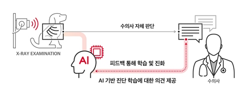 AI기반 수의 영상진단 보조 솔루션 개념도 (제공=SK텔레콤)