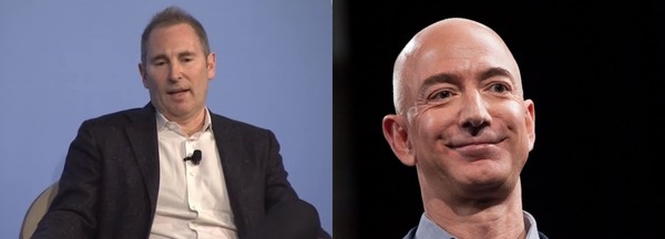 아마존 신임 CEO ‘앤디 제시(좌)’‧전 CEO ‘제프 베조스’ (사진=아마존)