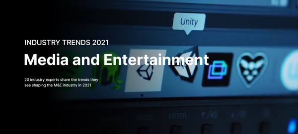 유니티가 ‘미디어 및 엔터테인먼트 업계의 2021년 주요 트렌드(Top 2021 Trends in Media and Entertainment)’ 인터랙티브 보고서를 공개했다. (제공=유니티)