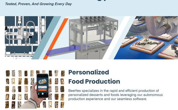 비헥스가 공개한 3D푸드프린터 제품 (제공=비헥스)