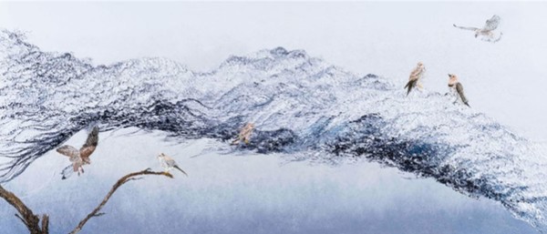 비단같은 꽃들과 푸르른 안개, 천리웨이의 모든 체화작품은 절대 미학의 감각향연과 같으며, 생생하고 독창적인 화풍을 이뤘다.