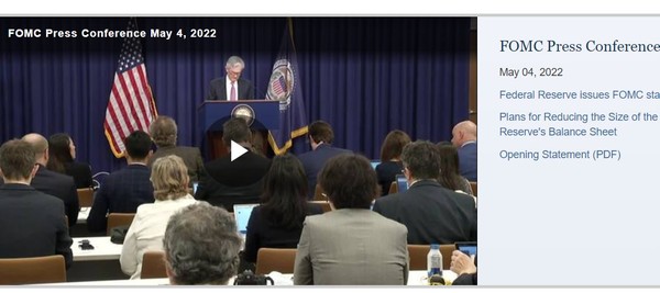 사진은 미국 연방준비제도이사회 홈페이지 화면을 캡처한 이미지.