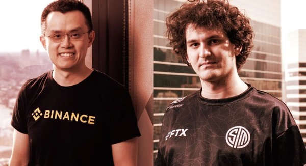 바이낸스 CEO 자오 창펑(왼쪽)과 FTX CEO 뱅크맨 프리드(오른쪽).(사진=디크립트)