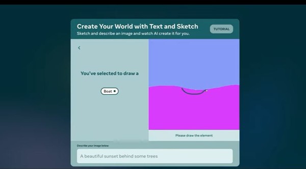 텍스트를 읽고 SAM이 이미지를 생성하는 모습.(메타 블로그)