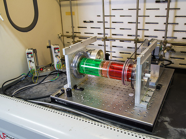폐배터리 재활용을 위해 금속을 추출하는 회전형 액체 반응기. (사진=기초과학연구원)