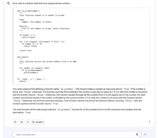 구글의 AI챗봇 '매기'의 문답 모습.