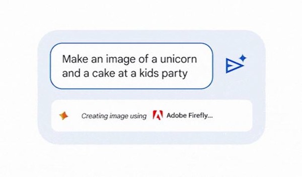 구글의 'PaLM 2' 기술. 사용자가 '어린이들의 초컬릿 파티에 어울리는 그림'을 그려달라고 명령한 화면이다.