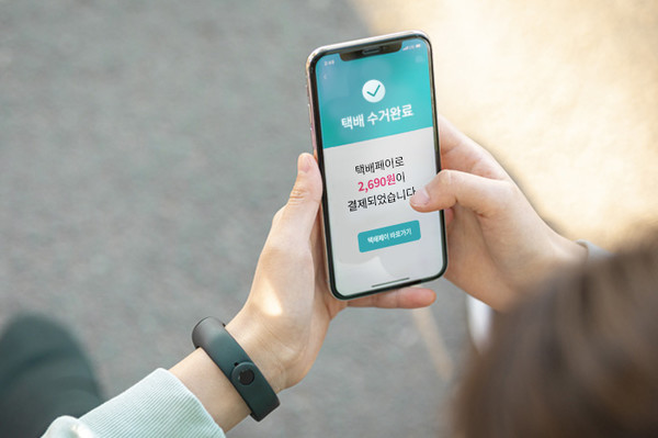 사진은 택배 전용 간편결제 화면.