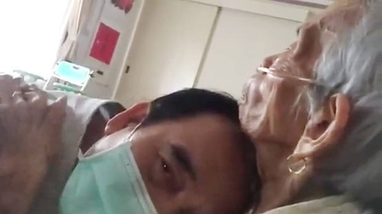 Top Lin and his mother Photo provided by Top Lin