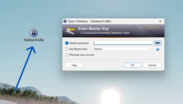 키패스 로컬 저장 화면.
