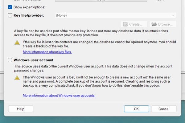 키패스 다중인증 옵션 화면.