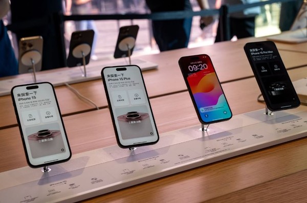 중국 베이징의 아이폰 매장 모습. (사진=블룸버그 통신)