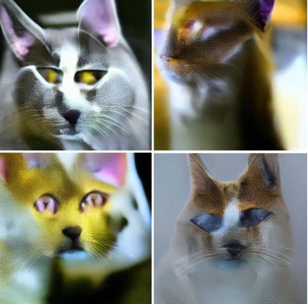 아티스트들에 의해 X를 통해 공개된 오염된 데이터로 훈련된 AI모델이 출력한 이미지.