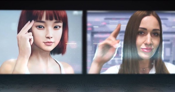 가상 아바타를 NFT로 전환하는 메타버스 전시회인 ‘HALO SHOW’에 참가한 가상 인플루언서 ‘미나K’. (출처=엠엔케이)