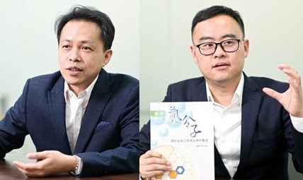 [사진: 펑칭취엔기자] 부사장 쑤징빈(蘇璟斌, 좌), CMO 우정위엔(吳政原, 우