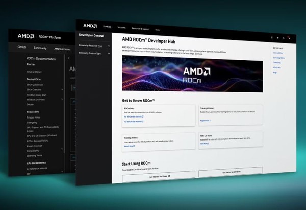 AMD의 AI개발 프로그래밍 SW 'Rocm' 모델 이미지. (출처=AMD)
