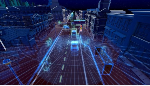 AI와 엣지, IoT가 결합된 자율주행기술 조감도.