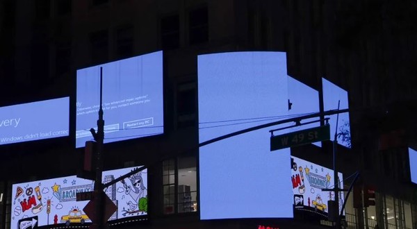 사상 초유의 지구촌 IT네트워크망 마비 사태를 의미하는 이미지. (출처=게티이미지, 엔가젯)