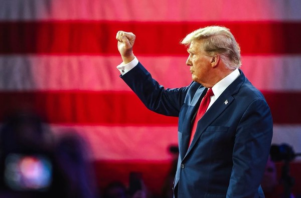 '2024 비트코인 컨퍼런스'에 참가한 미 대선 후보인 트럼프 전 미국 대통령.(사진=셔터 스톡)