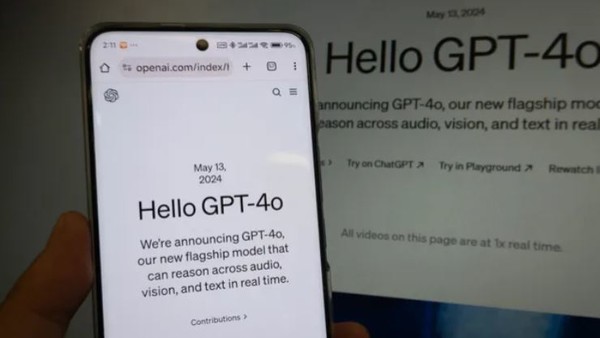 GPT-4o를 구동하고 있는 화면. (출처=오픈AI)