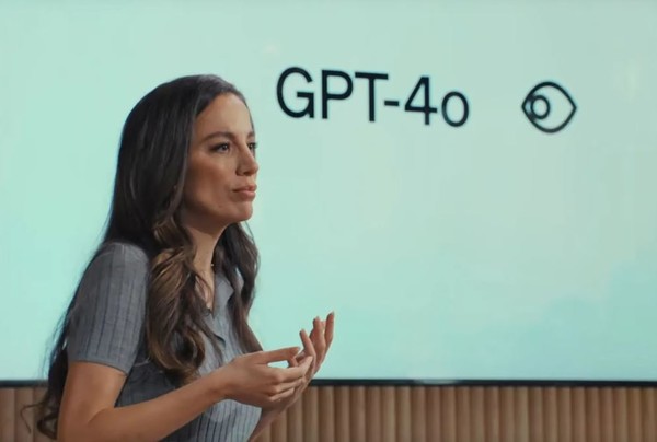 지난 5월14일 오픈AI의 CTO 미라 무라티가 새로운 GPT-4o를 발표하고 있다.(사진=오픈AI)