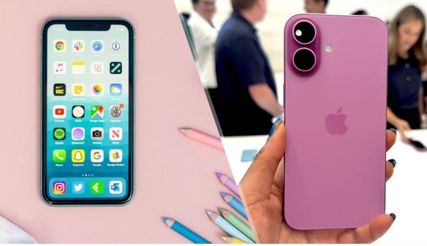   일부 기술매체들은 아이폰11(왼쪽)부터 아이폰 16(오른쪽)의 변천사를 소개하며, 아이폰 업그레이드 과정의 정당성을 옹호하기도 했다. (출처=매셔블)